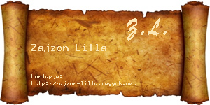 Zajzon Lilla névjegykártya
